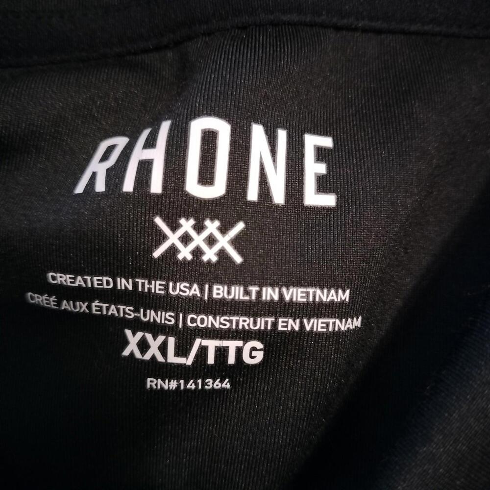 RHONE Hoodie Men’s XXL Black Zip Sweatshirt Performance Athletic Athleisure EUC - Picture 6 of 9